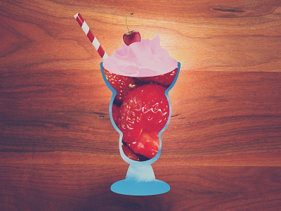 Milkshake collage illustration milkshake