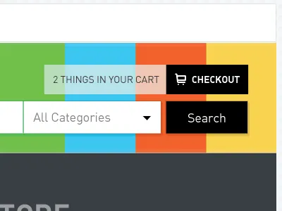 Sneak Peak. Secret Project ;) cart checkout ecommece entecity header