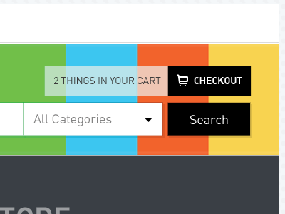 Sneak Peak. Secret Project ;) cart checkout ecommece entecity header