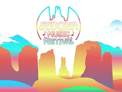 Sedona Music Festival branding design event graphic design illustration logo vector