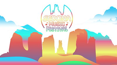 Sedona Music Festival branding design event graphic design illustration logo vector