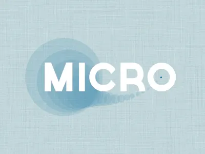 Micro blogging blue micro texture typography vector