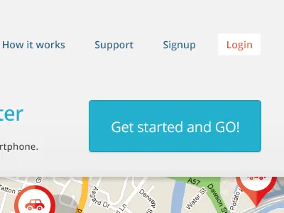 Header button google maps header map menu nav navigation pin ui ux web web design
