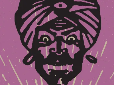 Fortune design gig poster illustration
