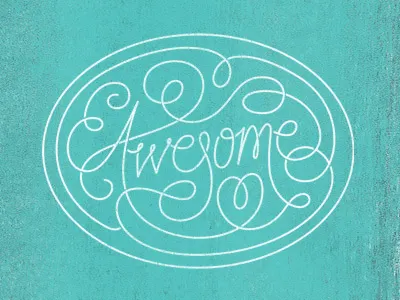 Awesome distress flourish lettering texture typography vintage