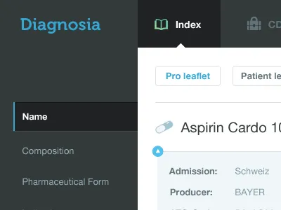 web app - rebound app blue clean interface menu rebound ui web white