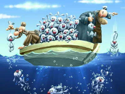 Yin And Yang character design digital art illustration