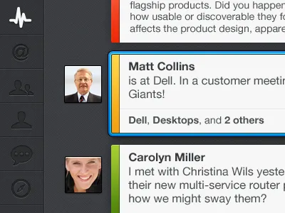 Colored Feed color dark feed ios selected