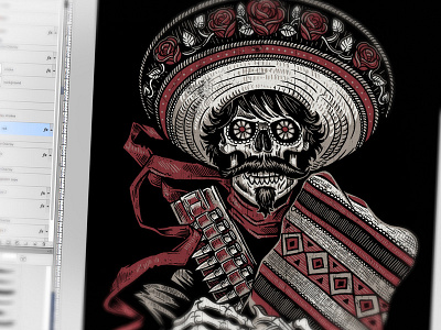 Loco Bandito americana art bandito castle dead derrick derrick castle design drawing graphic design illustration loco los muerto nashville nashvillemafia straw castle