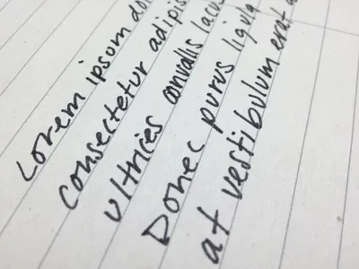 Lorem handwriting lorem ipsum playoff