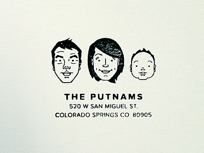 The Putnams Stamp address avatar baby illustration label mail seal stamp