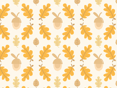 Acorn Fall Pattern acorn autumn cute design fall illustration leaf leaves pattern robin sheldon