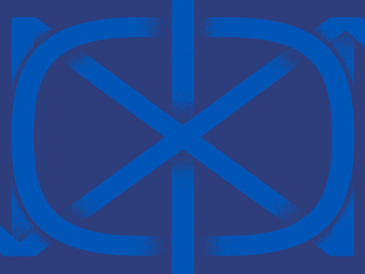 Some letters blue on blue distress letters shadow