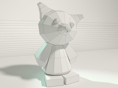 Amigurumi fox – wires amigurumi c4d cinema4d fox wireframe