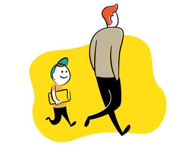 Men boy guy illustration kid man men walking