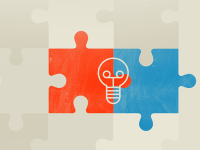 Pieces of an Idea illustration linkminded puzzles texture