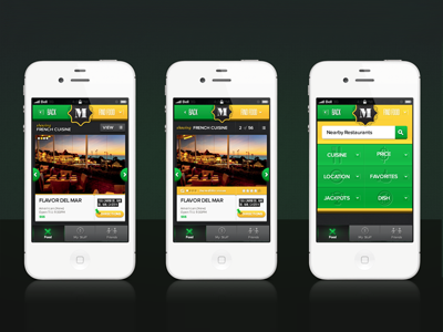 Concept for a food discovery application app discovery food mobile