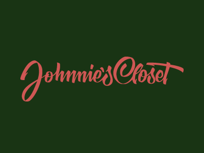 Johnnie's Closet Lettering custom lettering logo vector