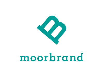 Moorbrand logo brand chris mizen illusion logo optical illusion turquoise