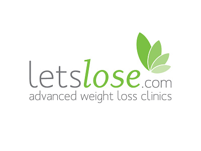 LetsLose clean green grey logo simple