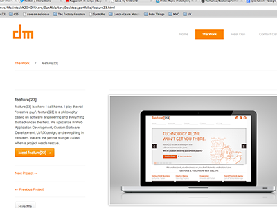 Web Portfolio feature[23] orange portfolio