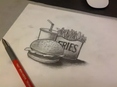 Hungry... drawing pencil