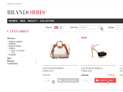 Products Page add to cart categories checkout clean ecommerce minimal minimalist products page shop ui user interface web design your order