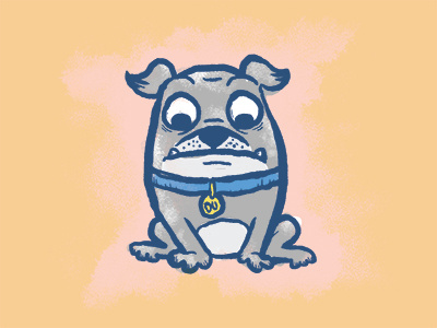 Apprehensive Pup animal blue bulldog dog drake university hound mascot pet pup puppy spike