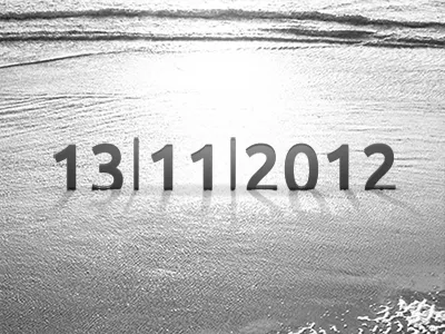Date beach. 2012 beach black date light number numbers perspective photography sun time white