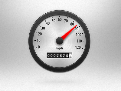 Speedometer black brushed jenks metal red seth speedometer