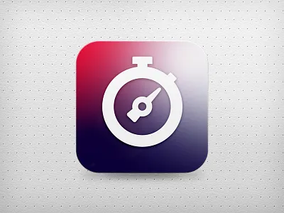 Sporti App Icon app blue grey icon ios iphone red simple sport sporti square stopwatch white