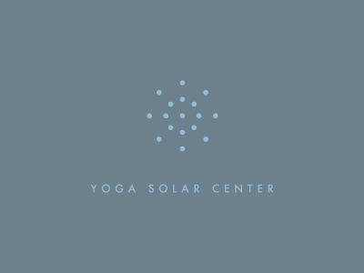 Yoga Solar Center blue fitness logo logotype yoga