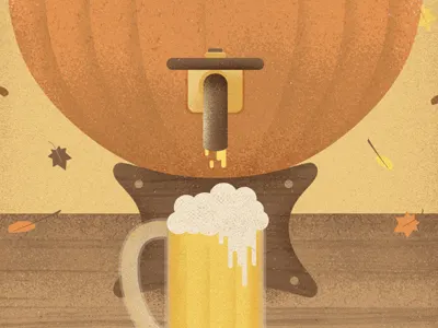 Pumpkin Beer beer halloween illustration oktoberfest pumpkin texture