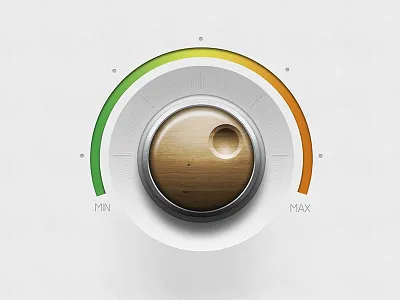That's No Moon V2.0 knob photoshop rebound starwars ui volume wood