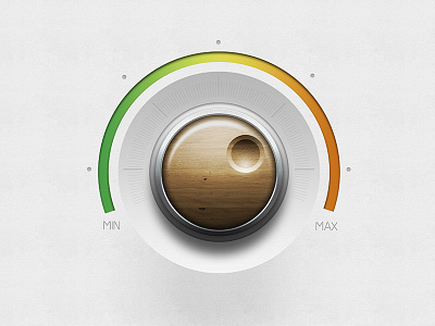 That's No Moon V2.0 knob photoshop rebound starwars ui volume wood