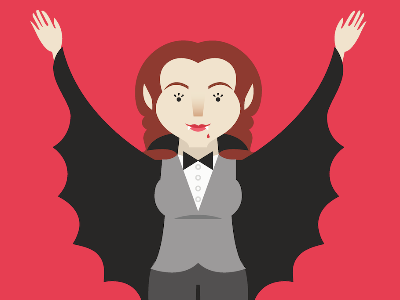 Day One: Vampire costume dracula halloween illustration monster vampire