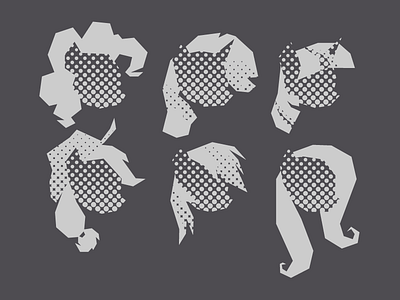 MLP FiM: Pony Heads (Halftone) fanart halftone illustrator mlp my little pony vector