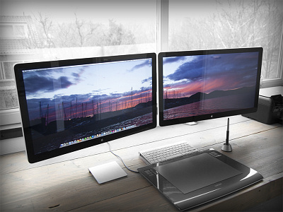 Development Workspace apple design desktop office studio thunderbolt display workspace