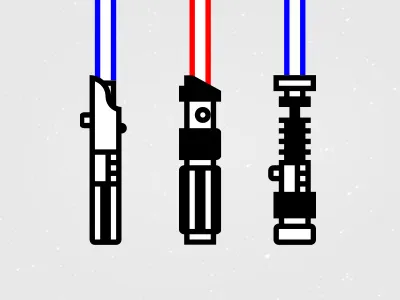 Lightsabers icon kenobi lightsaber luke pictogram skywalker star wars vader