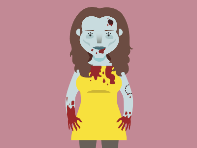 Day Two: Zombie blood costume creature girl halloween monster zombie