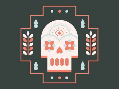 Skully day of the dead dia de los muertos halloween skull vector