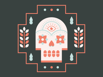 Skully day of the dead dia de los muertos halloween skull vector