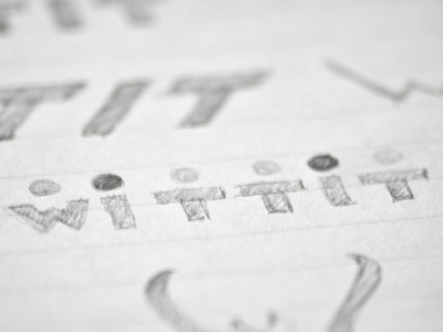 WitTit logo brand branding drawing logo pencil sketch wittit