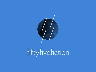 55Fiction logo 55 blue chaos fiftyfive fiftyfivefiction logo order type