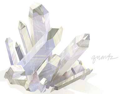 Lindsaynohl Quartzcrystal Dribbble art crystal design drawing earth illustration light metaphysical occult purple quartz