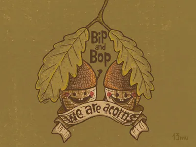 Bip&Bop in brown :) 13mu acorn oak smile