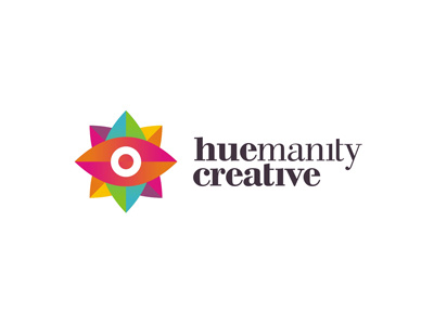 Huemanity Creative logo design brand branding clinics custom made eye gods eye governmental graphic design hispanic hospitals hue humanity identity latino start up start up startup type typography usa web design