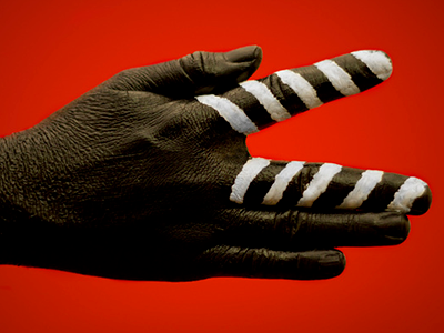 2FICD black branding clap board festival film hand red white