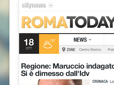 Today Header calendar design header icon logo meteo ui webdesign website yellow