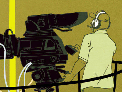 Cameraman film football illustration sports